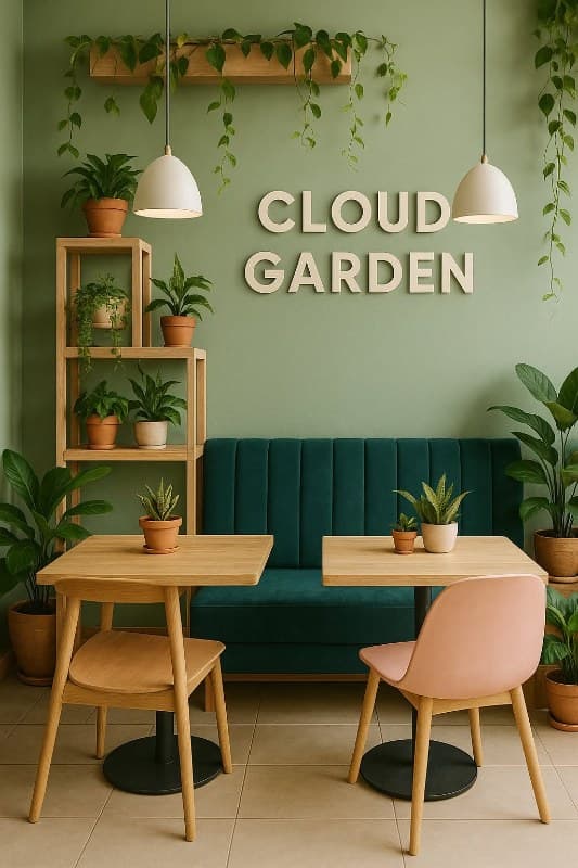 Cloud garden restro and lounge bar logo